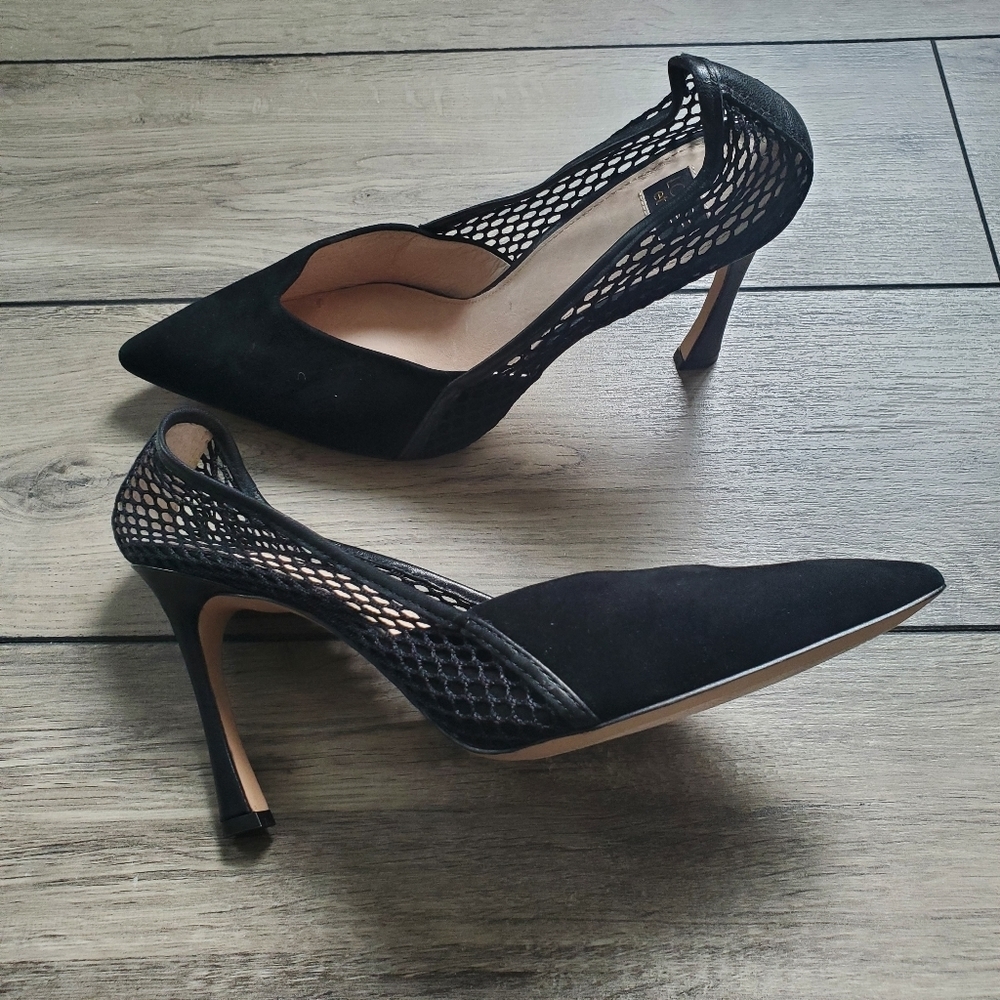 LOUISE ET CIE | Talissa Leather Mesh Pumps in Black (Size 9) - Picture 2 of 8